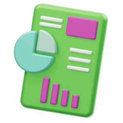 Market research report icon for business analysis and data insights.