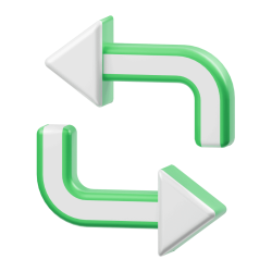 Business process flow arrows icon for workflow and strategy.